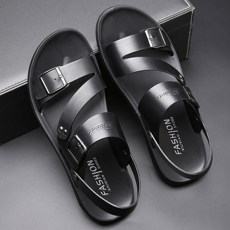 Sandália de Couro Confortável Masculina