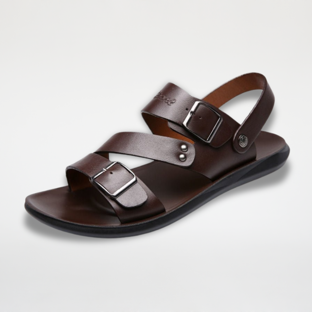 Sandália de Couro Confortável Masculina