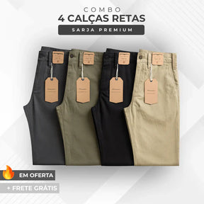 |LEVE 4 E PAGUE 2| Calça Premium Masculina em Sarja | QUALIDADE E DURABILIDADE