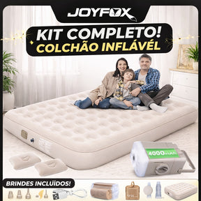 🔥Colchão Inflável Queen Casal Cama De Campanha Bomba Inflável Com Bateria De Lítio Integrada JOYFOX - Oferta limitada!🔥