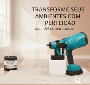 Pistola De Pulverização Elétrica Sem Fio | SprayGo Pro (Pote 1,5L) + Tinta EASYCOAT PRO
