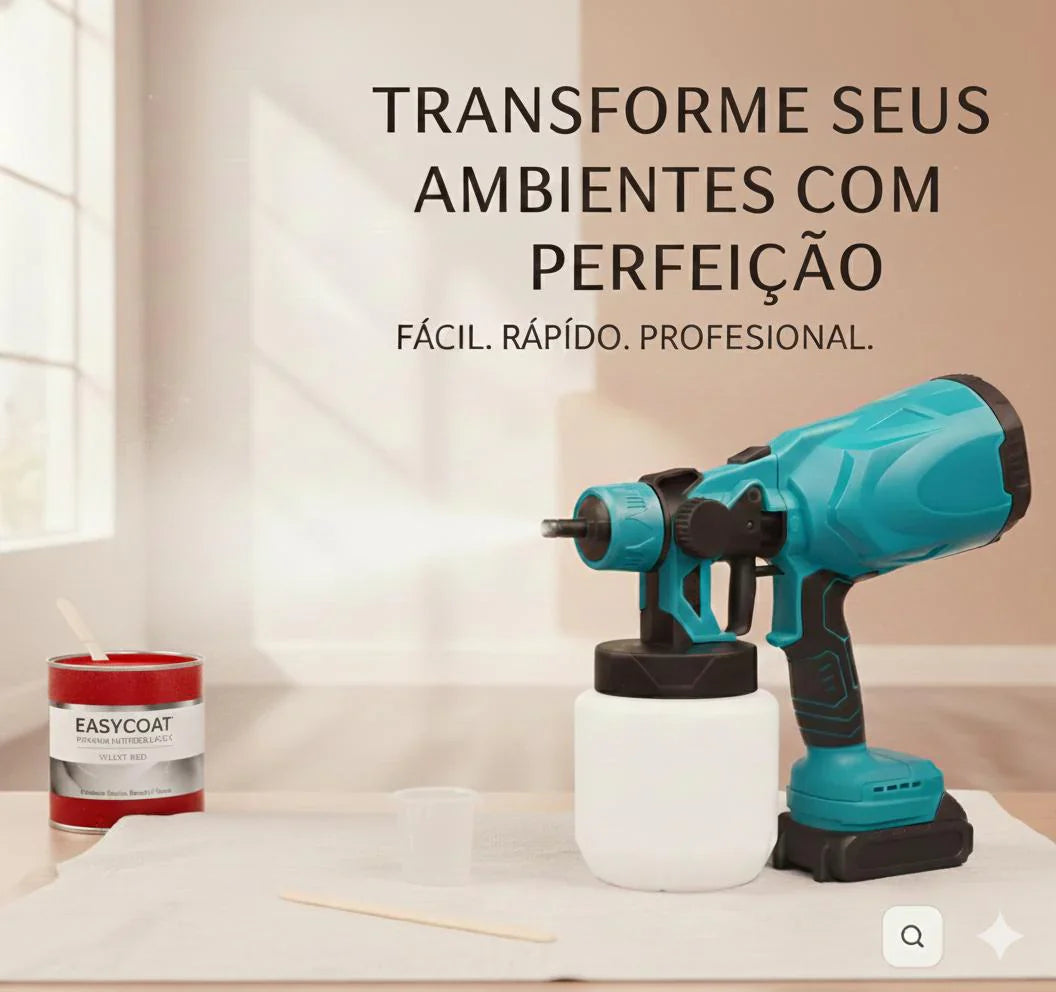 Pistola De Pulverização Elétrica Sem Fio | SprayGo Pro (Pote 1,5L) + Tinta EASYCOAT PRO