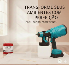 Pistola De Pulverização Elétrica Sem Fio | SprayGo Pro (Pote 1,5L) + Tinta EASYCOAT PRO