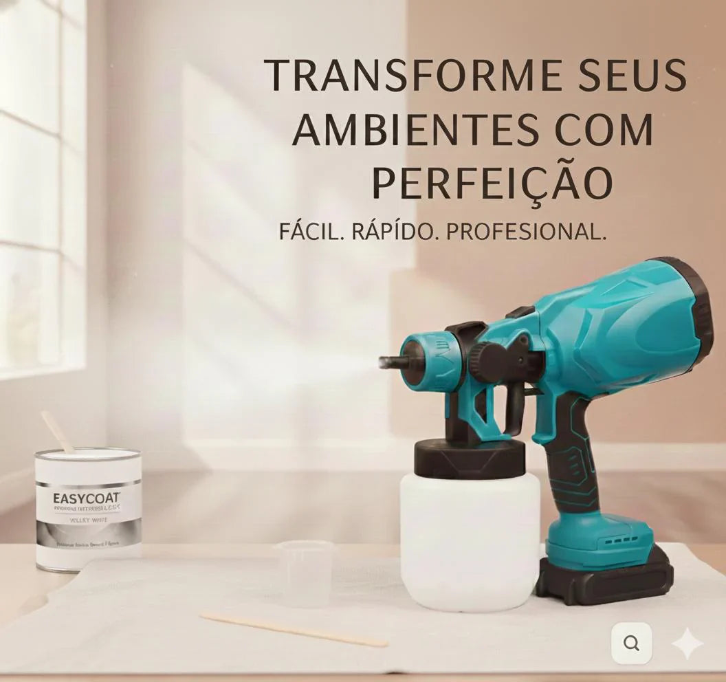 Pistola De Pulverização Elétrica Sem Fio | SprayGo Pro (Pote 1,5L) + Tinta EASYCOAT PRO