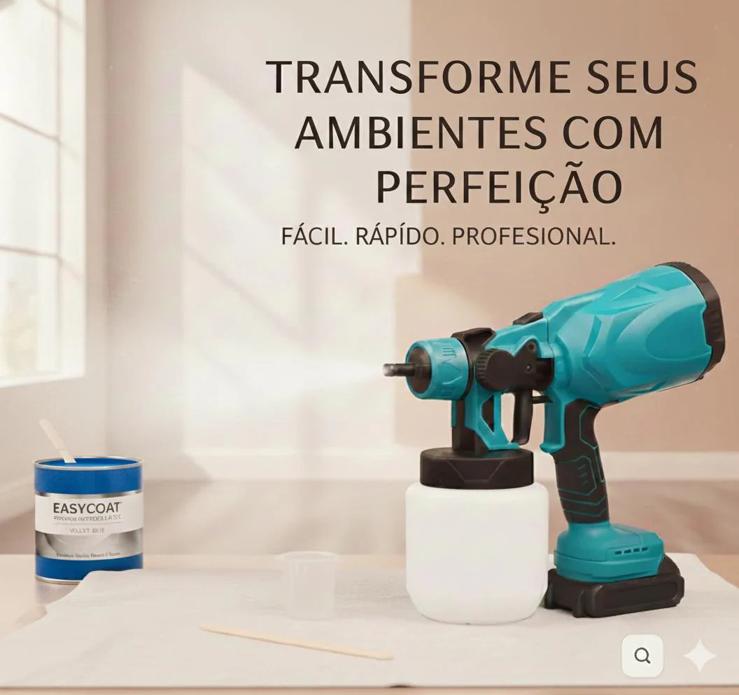 Pistola De Pulverização Elétrica Sem Fio | SprayGo Pro (Pote 1,5L) + Tinta EASYCOAT PRO