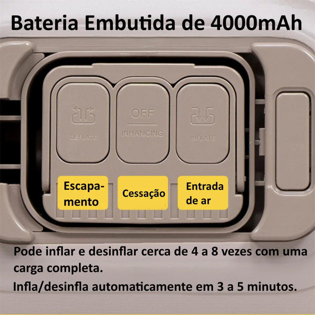 🔥Colchão Inflável Queen Casal Cama De Campanha Bomba Inflável Com Bateria De Lítio Integrada JOYFOX - Oferta limitada!🔥