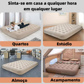 🔥Colchão Inflável Queen Casal Cama De Campanha Bomba Inflável Com Bateria De Lítio Integrada JOYFOX - Oferta limitada!🔥