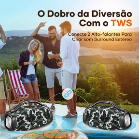 🔥  QUEIMA DE ESTOQUE!! 🔥 Caixa de Som Premium Boombox DR-909 Bluetooth 200w 39000mah Tws Ipx6.