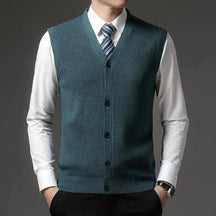 Colete de Malha de Lã Masculino - Elegância e Conforto