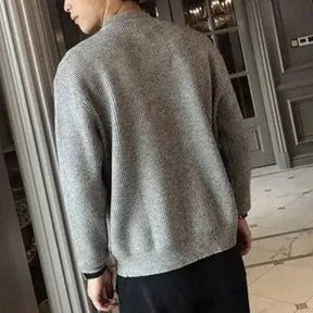 Cardigã Masculino Fechamento em Zíper - Estilo Casual