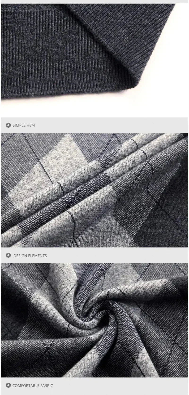 Colete Xadrez Masculino de Lã - Estilo e Conforto