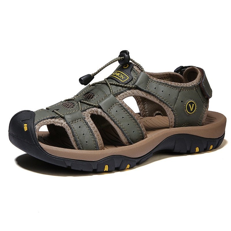 Sandália Masculina de Couro - Conforto e Estilo - Verão 2024
