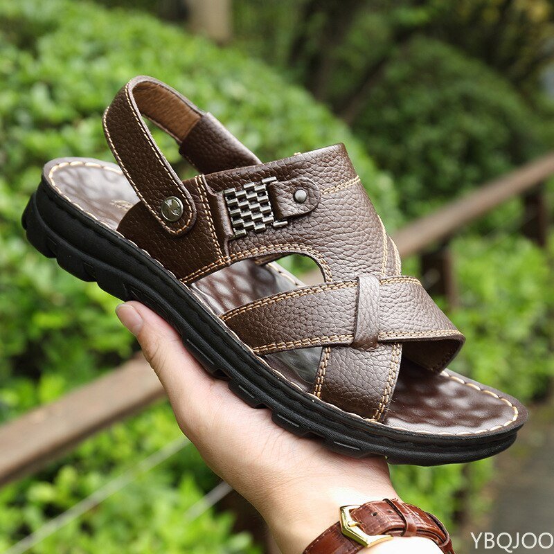 Sandália Masculina de Couro