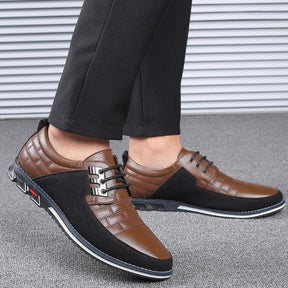 Sapato Casual de Couro Masculino - Clássico Moderno