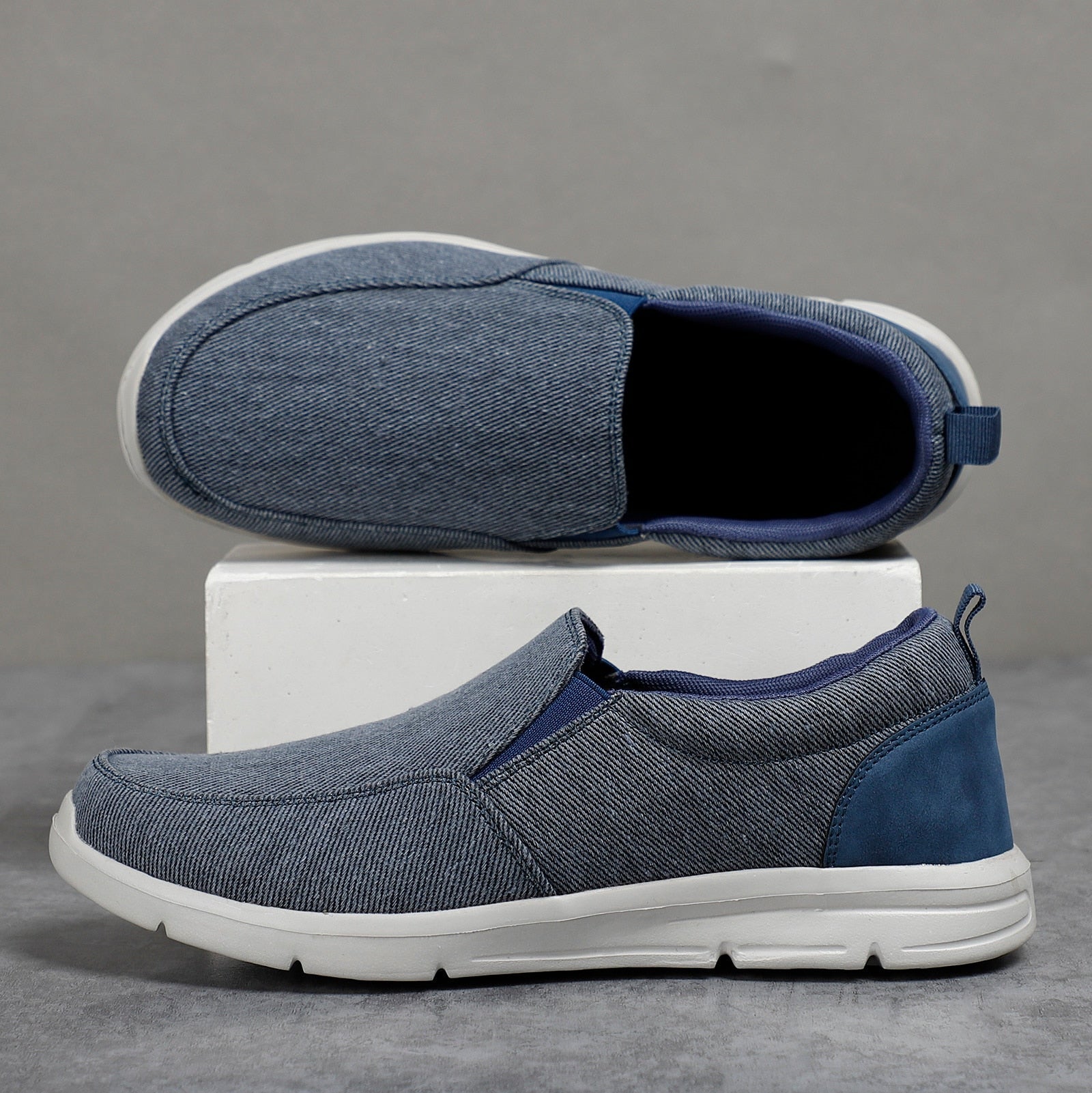 Sapato Slip-On Masculino de Lona - Verão Confortável