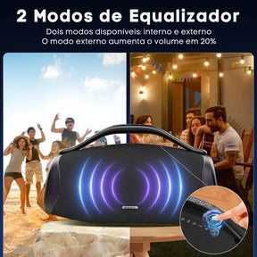 🔥  QUEIMA DE ESTOQUE!! 🔥 Caixa de Som Premium Boombox DR-909 Bluetooth 200w 39000mah Tws Ipx6.